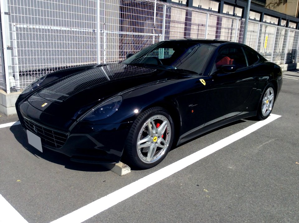 The frontview of Ferrari 612 SCAGLIETTI