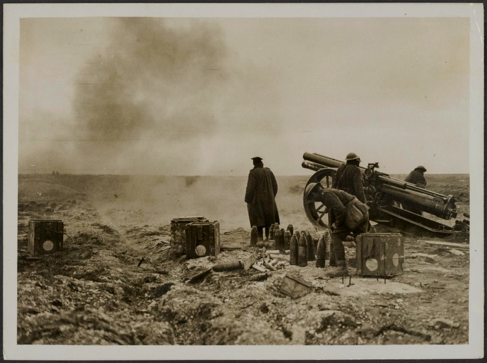 The German offensive. Our Artillery in action impeding the Boches, Bestanddeelnr 158-2411