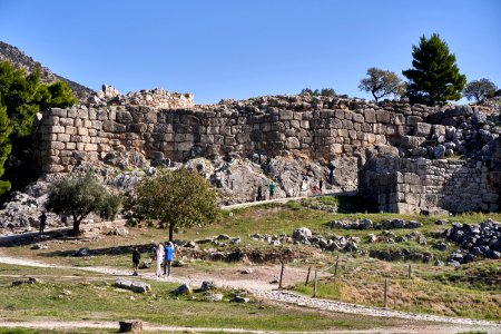 The Cyclopean walls of Mycenae on October 27, 2019