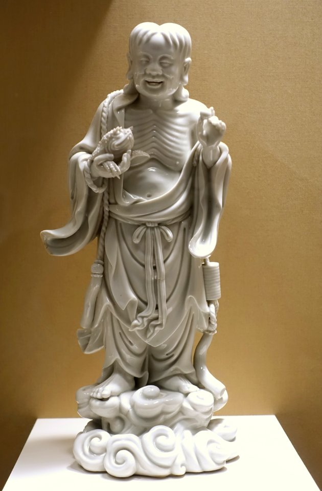 The Daoist Immortal Liu Hai with his Three-Legged Toad, by Su Xuejin, China, 1800s, Dehua ware, porcelain - John and Mable Ringling Museum of Art - Sarasota, FL - DSC00743