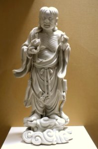 The Daoist Immortal Liu Hai with his Three-Legged Toad, by Su Xuejin, China, 1800s, Dehua ware, porcelain - John and Mable Ringling Museum of Art - Sarasota, FL - DSC00743