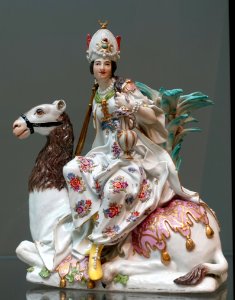 The Four Continents (Asia), Johann Joachim Kaendler and assistants, Meissen Porcelain Factory, c. 1760, hard-paste porcelain - Wadsworth Atheneum - Hartford, CT - DSC05370