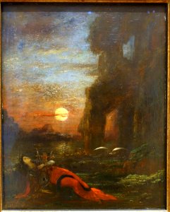 The Death of Sappho by Gustave Moreau, c. 1872, oil on wood - Scharf-Gerstenberg Collection - DSC03887