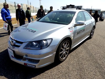 The frontview of MUGEN LEGEND (KB1) used as a safety car of Suzuka Circuit