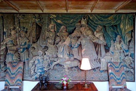 The Coronation of King Charles VII, King of France, Aubusson, c. 1660-1700, wool and silk - Packwood House - Warwickshire, England - DSC08844
