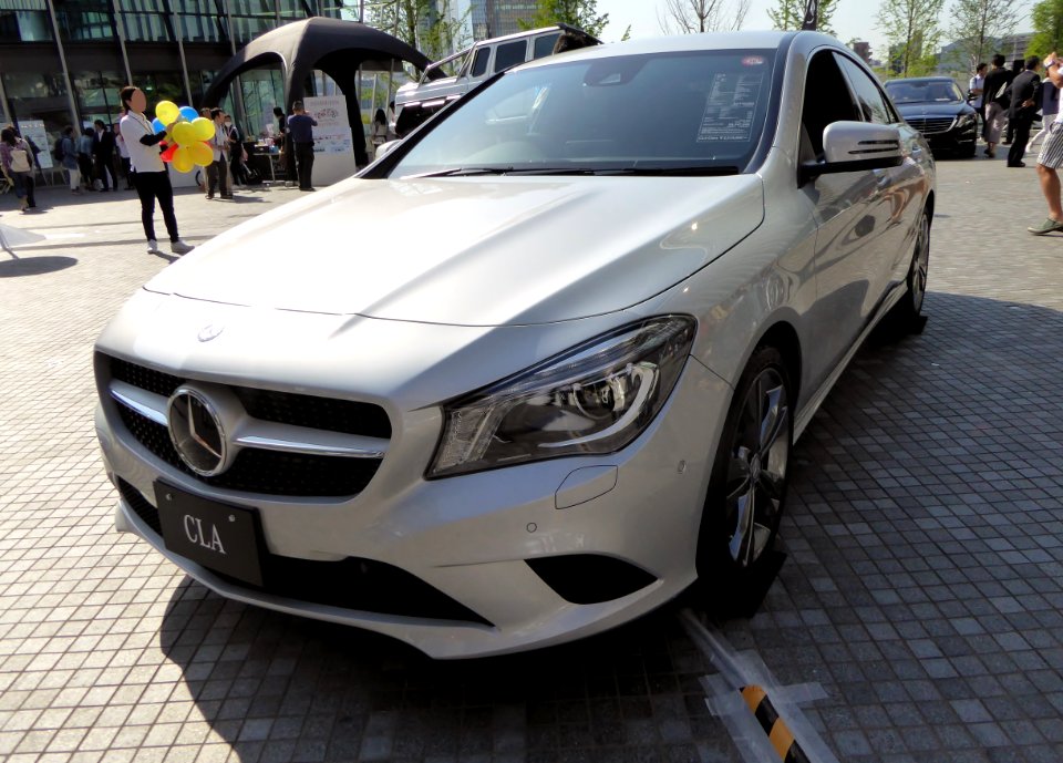 The frontview of Mercedes-Benz CLA180 (C117)