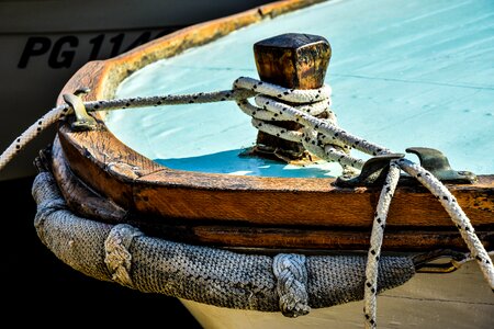 Boat of wood old building sea