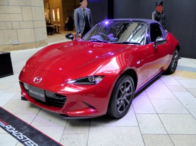 The frontview of Mazda ROADSTER S Spacial Package (ND) with automatic transmission,whose roof is closed