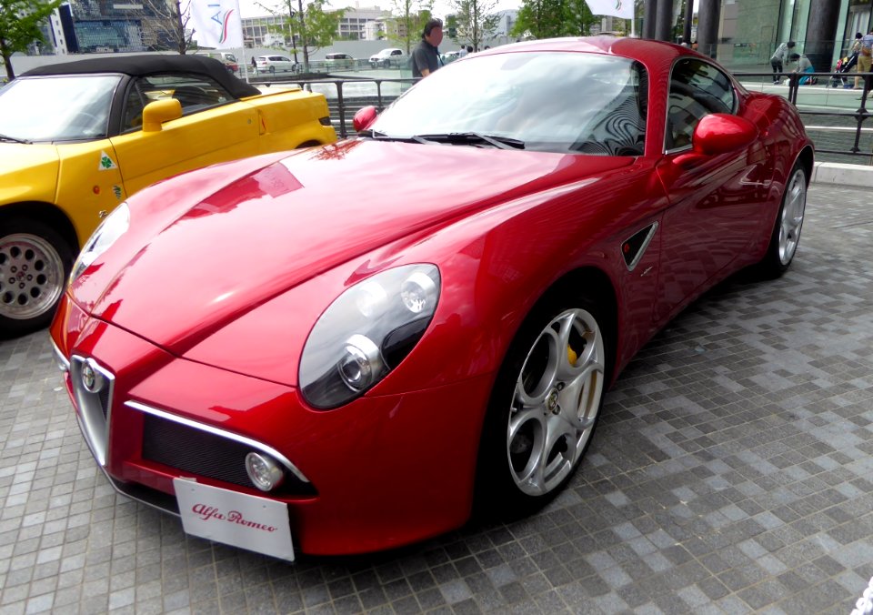The frontview of Alfa Romeo 8C Competizione
