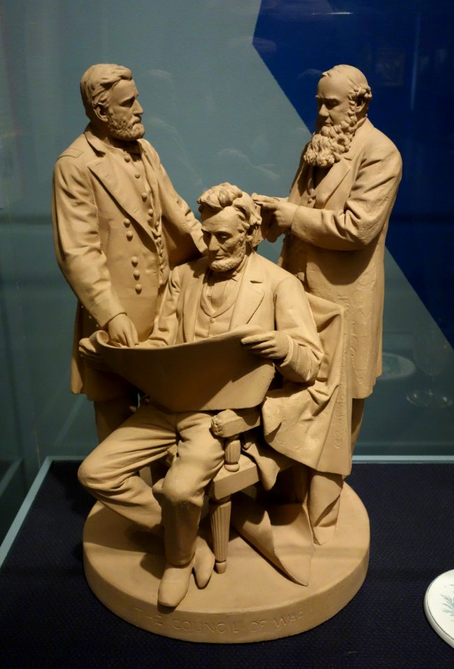 The Council of War by John Rogers, patented March 31, 1868, painted plaster - Brooklyn Museum - DSC09478