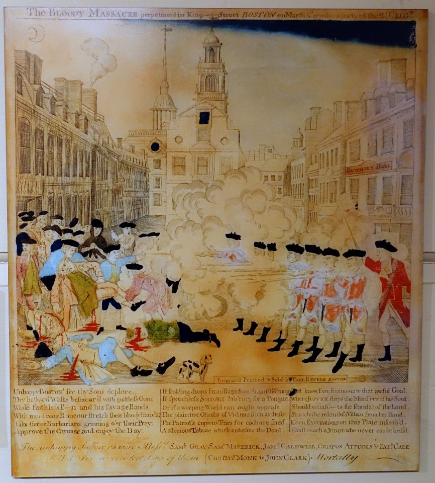 The Bloody Massacre by Paul Revere (photographic reproduction) - Concord Museum - Concord, MA - DSC05947