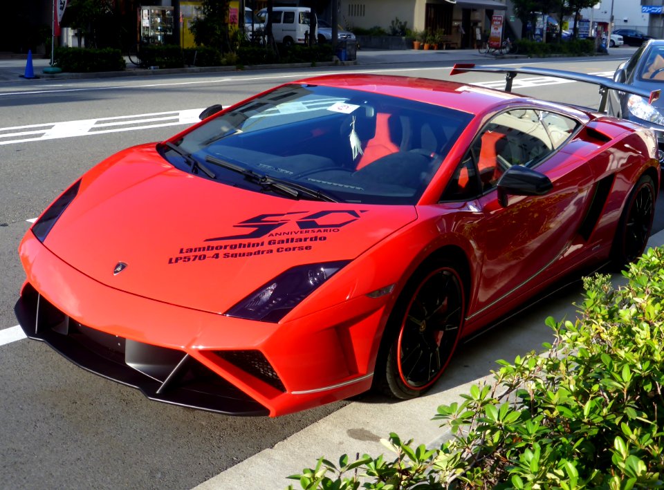 The frontview of Lamborghini Gallardo LP570-4 Squadra Corse