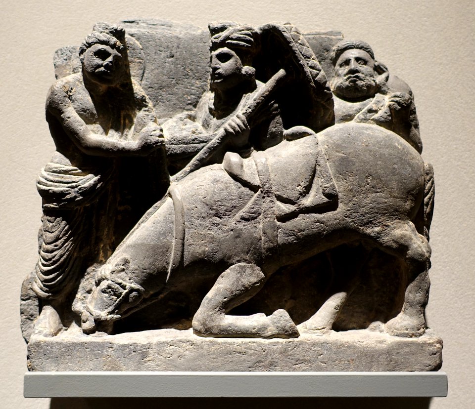 The Boddhisattva's Departure, Gandhara, 2nd-3rd century AD, schist - Ethnological Museum, Berlin - DSC01626