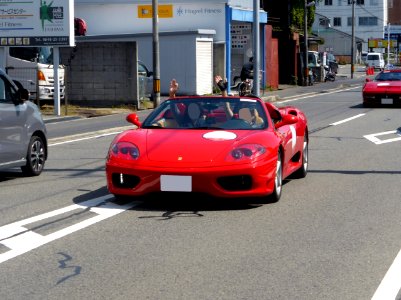 The frontview of Ferrari 360 SPIDER