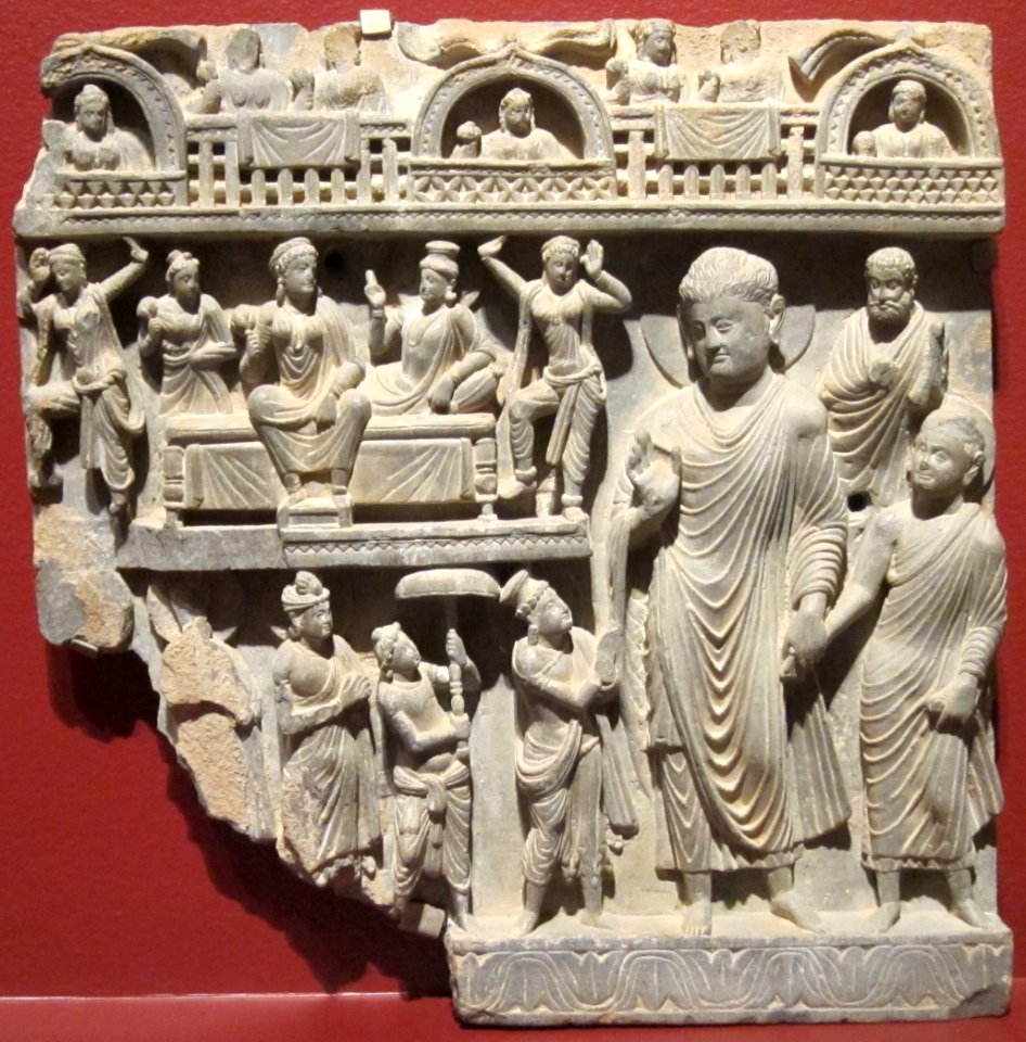The Buddha and Nanda in the Heaven of the 33 Gods, Pakistan, San Diego Museum of Art