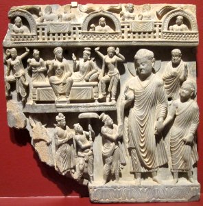 The Buddha and Nanda in the Heaven of the 33 Gods, Pakistan, San Diego Museum of Art photo