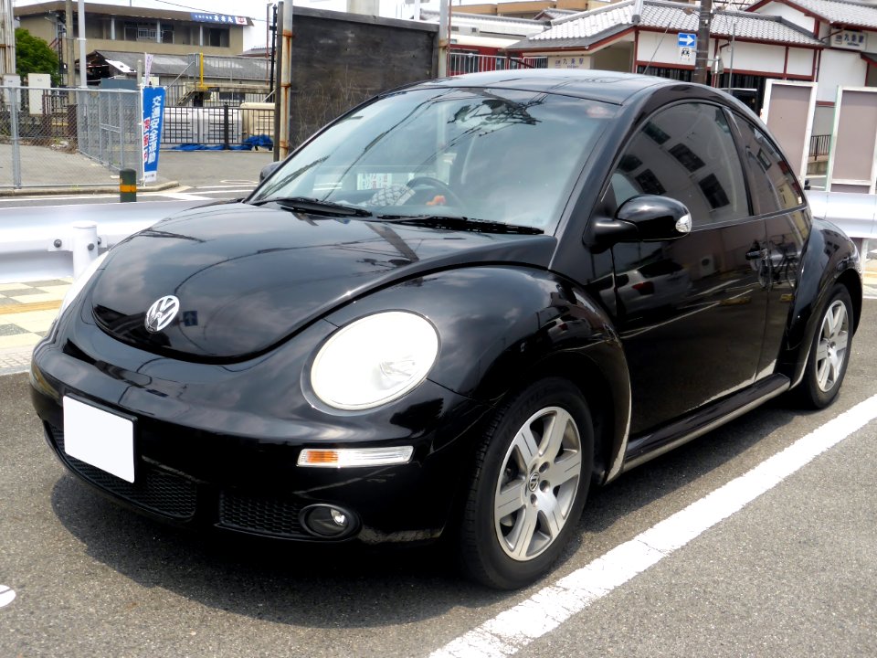 The frontview of Volkswagen New Beetle Vintage