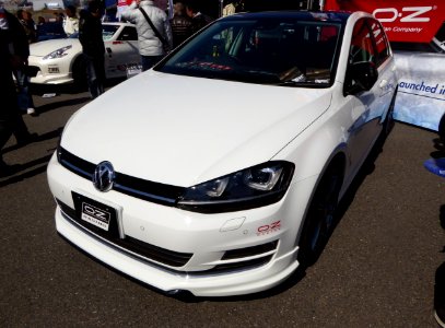 The frontview of Volkswagen GOLF VII TSI Comfortline BLUEMOTION TECHNOLOGY with O.Z. RACING wheel