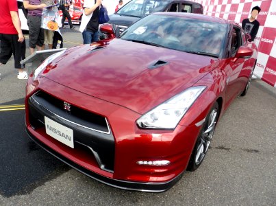 The frontview of Nissan GT-R (DBA-R35) MY2014