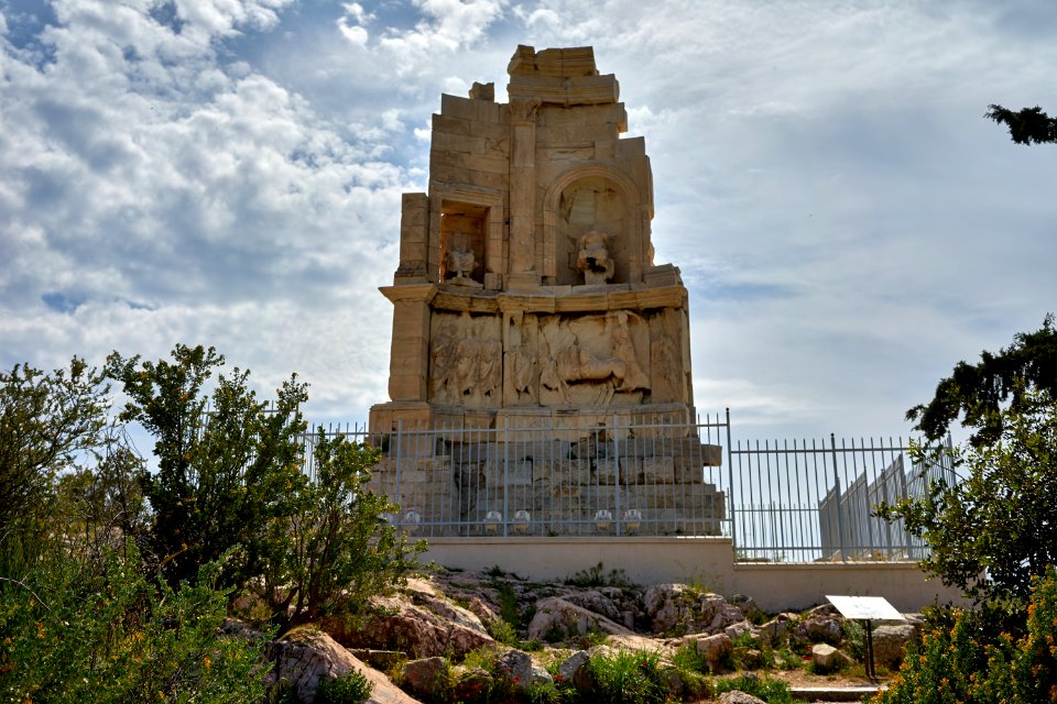 The burial monument of Julius Philopappos on April 14, 2020