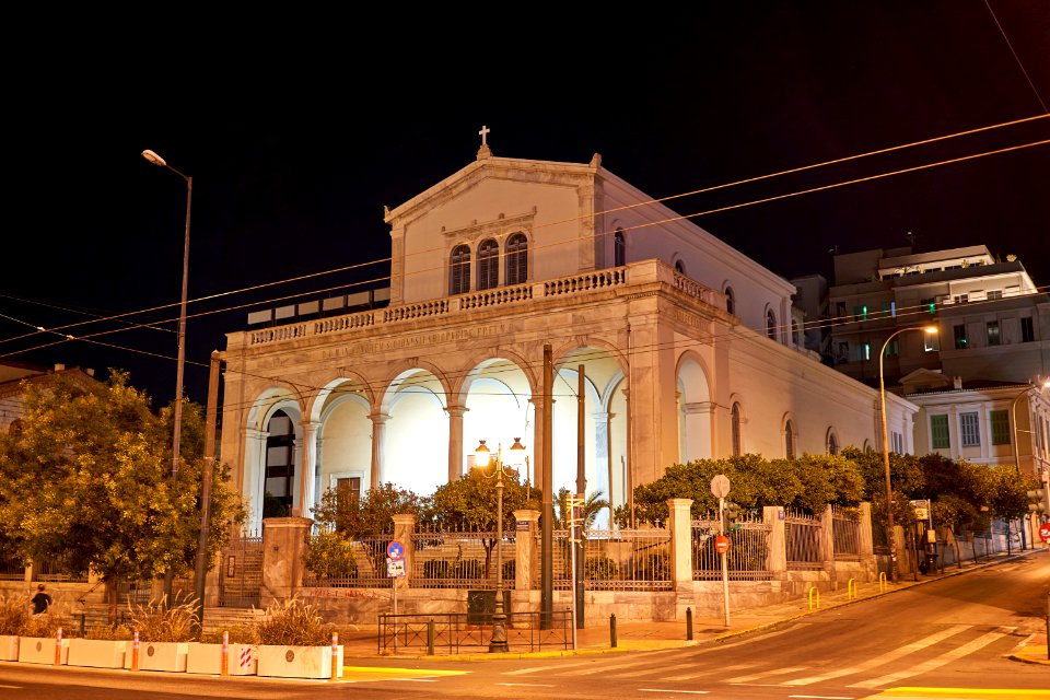 The Cathedral Basilica of Saint Dionysius the Areopagite in Athens on August 6, 2020