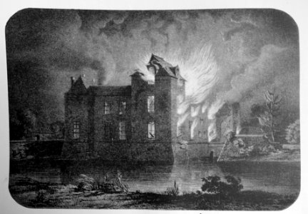 The Burning of La Durbelière, from a drawing by T. Drake, Album Vendeen - DSC02618