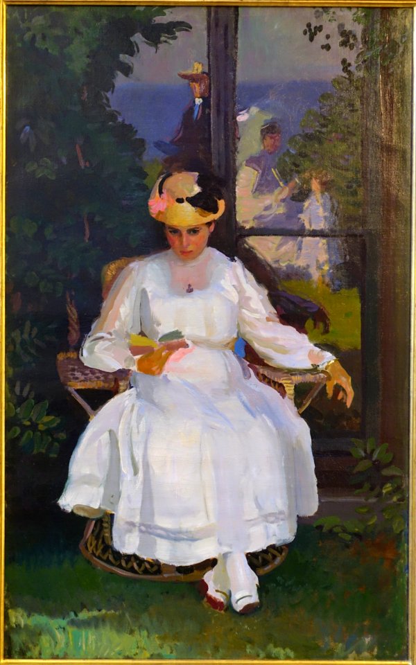 The Claude Lorraine Glass, by Charles Sydney Hopkinson, c. 1909, oil on canvas - Cape Ann Museum - Gloucester, MA - DSC01294