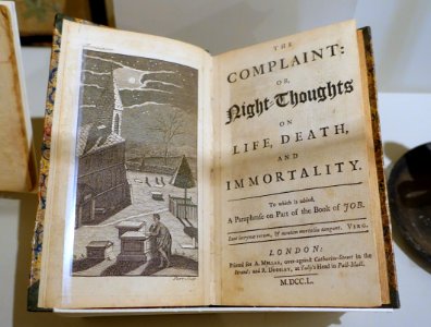 The Complaint, or Night Thoughts on Life, Death, and Immortality, Edward Young, England, 1750 printing - Concord Museum - Concord, MA - DSC05841 photo