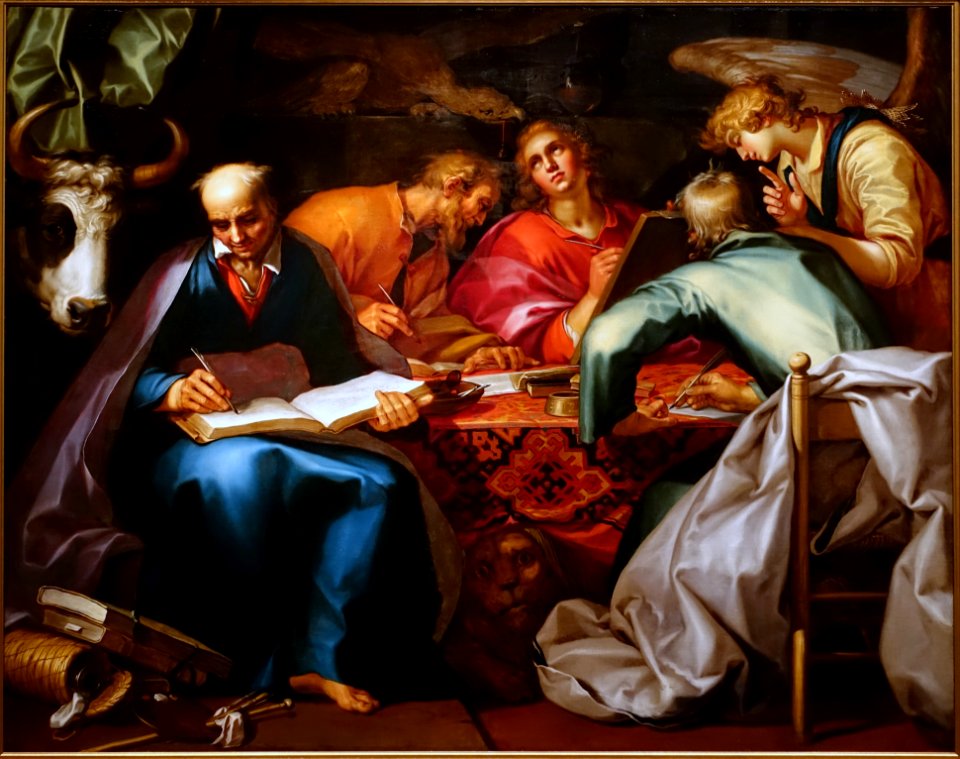 The Four Evangelists, by Abraham Bloemaert, Dutch, 1612-1615, oil on canvas - Princeton University Art Museum - DSC06485