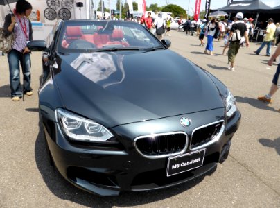 The frontview of BMW M6 Cabriolet (F12) with its roof open