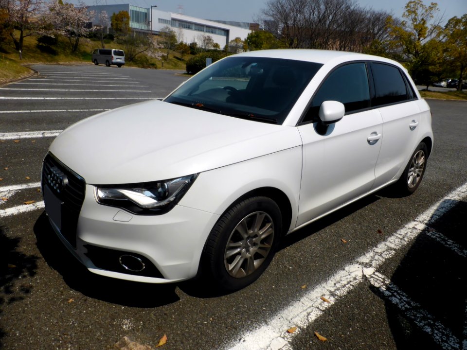 The frontview of Audi A1 Sportback 1.4 TFSI