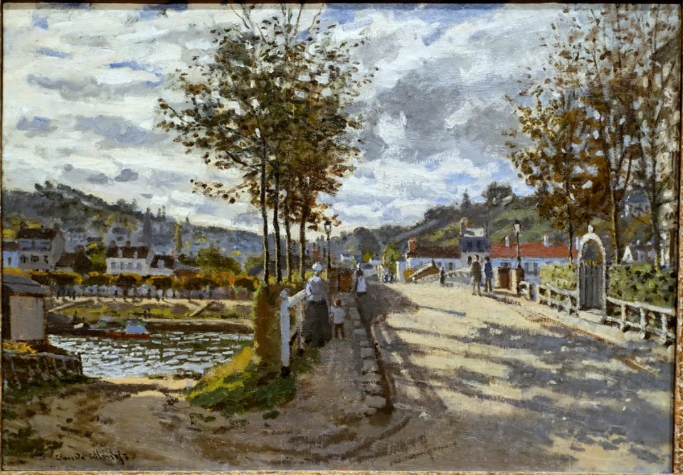 The Bridge at Bougival, by Claude Monet, 1869, oil on canvas - Currier Museum of Art - Manchester, NH - DSC07912