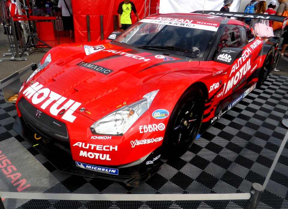 The frontview of 2013 No.23 MOTUL AUTECH GT-R