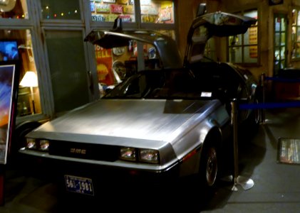 The frontview of 1981 De Lorean DMC-12