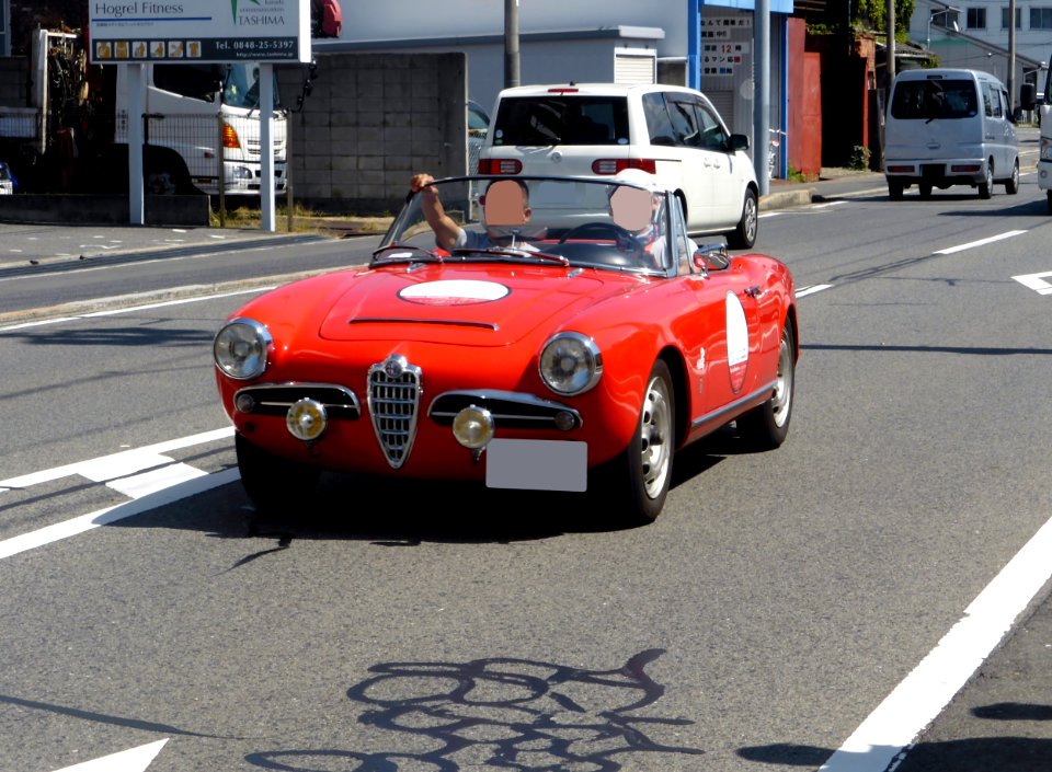 The frontview of Alfa Romeo Giulietta I Spider