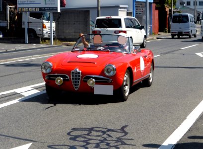 The frontview of Alfa Romeo Giulietta I Spider