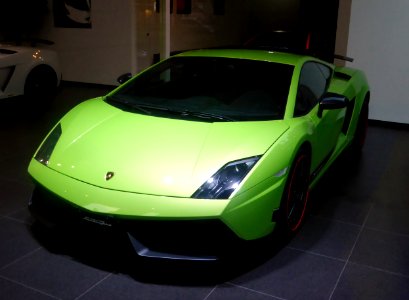 The frontview of Lamborghini Gallardo LP570-4 Superleggera
