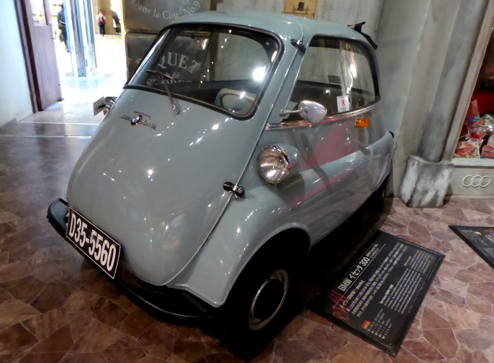 The frontview of 1960 BMW Isetta 300