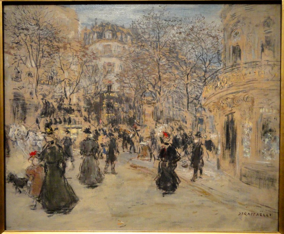 The Boulevard by Jean-Francois Raffaelli, c. 1900-1905 - Corcoran Gallery of Art - DSC01364