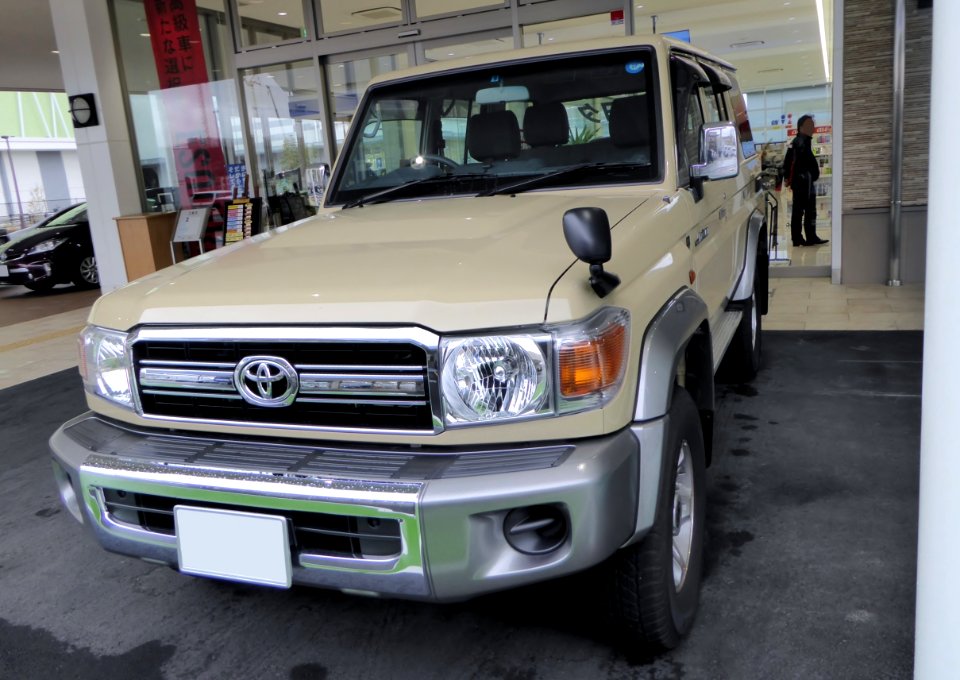 The frontview of Toyota LAND CRUISER 70 VAN