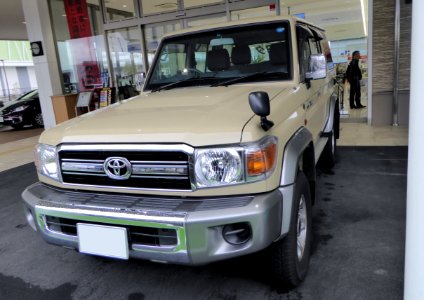 The frontview of Toyota LAND CRUISER 70 VAN