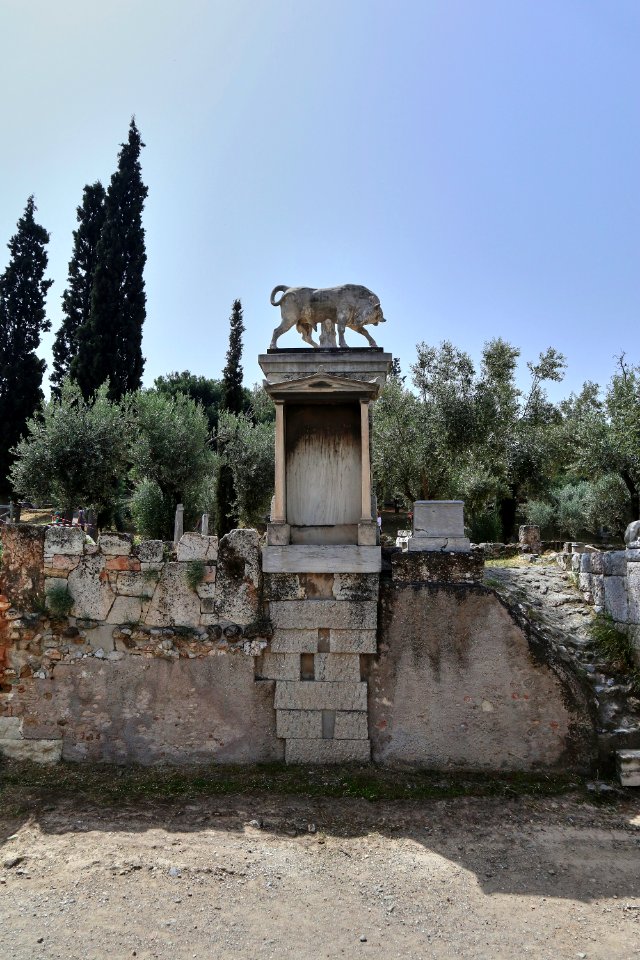 The burial monument of Dionysius of Kollytos at Kerameikos Cemetery on 12 April 2018
