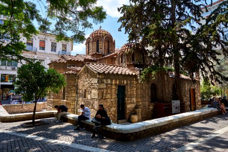 The Byzantine Church of Panagia Kapnikarea on July 27, 2020