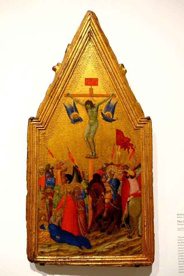 The Crucifixion, Ambrogio Lorenzetti, Italy, c. 1345, tempera and gold on panel - Fogg Art Museum, Harvard University - DSC01080