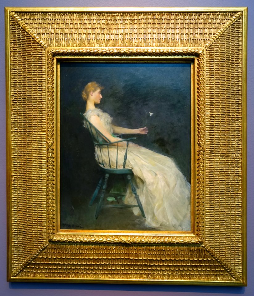 The Carnation by Thomas Wilmer Dewing, frame by Stanford White, 1893, oil on canvas - Freer Gallery of Art - DSC04846