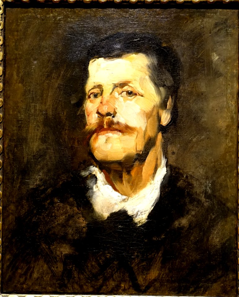 The Carpenter of Polling, by Frank Duveneck, c. 1878, oil on canvas - Portland Museum of Art - Portland, Maine - DSC04241