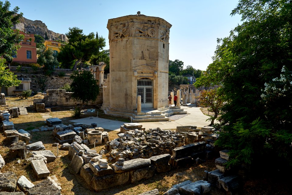 The Clocktower of Andronicus Cyrrhestes (Tower of the Winds) on July 8, 2020
