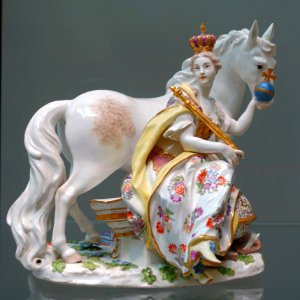 The Four Continents (Europe), Johann Joachim Kaendler and assistants, Meissen Porcelain Factory, c. 1760, hard-paste porcelain - Wadsworth Atheneum - Hartford, CT - DSC05367