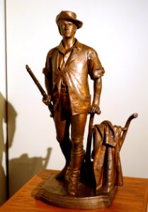 The Concord Minuteman of 1775 by Daniel Chester French, 1875, 1889, cast by Chicopee Bronze Works, Chicopee, MA, bronze - Concord Museum - Concord, MA - DSC05720
