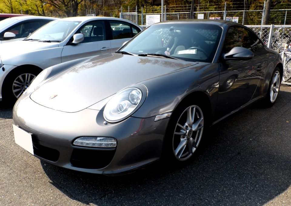 The frontview of Porsche 997 Carrera